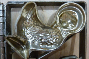 Old Double Duckie Chick Chicken Chocolate Mold Decorative Art Easter Kitchenware