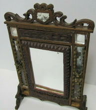 Load image into Gallery viewer, Folk Art Handmade Wood Frame Mirrors Candle Holders Small Tramp Decorative
