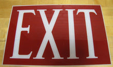 Load image into Gallery viewer, EXIT Art Deco Reverse on Glass Sign Gothic Lettering Theatre Industrial Safety
