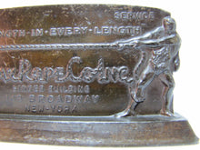 Load image into Gallery viewer, Antique AJAX ROPE Co Advertising Paperweight Singer Bldg NY Tug-O-War store dspl
