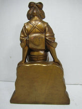Load image into Gallery viewer, JENNING BROS GEISHA GIRL Antique Figural Bookend JB Decorative Art Statue
