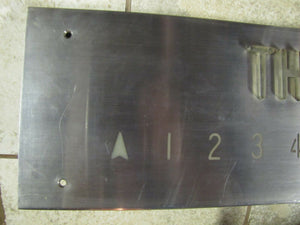 Old ELEVATOR 'THIS CAR UP' Sign Stainless S NYC Architectural Building Hardware