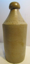 Load image into Gallery viewer, Antique 1847 O TINKHAM Salt-Glazed Pottery Stoneware 19c Root Beer Bottle
