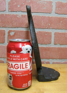 Antique Double Fish Cast Iron Figural BootScraper BootJack Decorative Art Statue