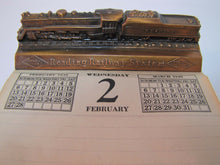 Load image into Gallery viewer, Original 1940s Reading Railway System Desk Blotter Calendar RR Train Advertising
