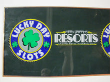 Load image into Gallery viewer, MERV GRIFFIN&#39;S RESORTS Slot Machine Glass Atlantic City Casino Hotel Ad Sign
