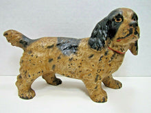 Load image into Gallery viewer, Antique COCKER SPANIEL Cast Iron Figural Dog Doorstop Decorative Art Statue
