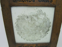 Load image into Gallery viewer, SIMONDS SAWS ARE THE BEST Antique Reverse Glass Mirror Sign FITCHBURG MASS USA
