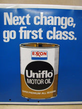 Load image into Gallery viewer, EXXON UNIFLO MOTOR OIL Double Sided Advertising Sign Gas Station Pump Rack

