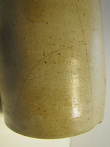 Antique 1847 O TINKHAM Salt-Glazed Pottery Stoneware 19c Root Beer Bottle