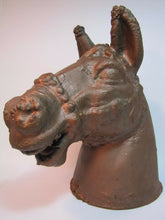 Load image into Gallery viewer, Vintage Cast Metal Horse Head Mold large ornate carousel toy industrial artwork
