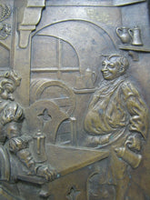 Load image into Gallery viewer, 1930s DEHLS &amp; STEIN NEWARK NJ Bar Pub Tavern Scene Bronze Plaque Sign Ornate
