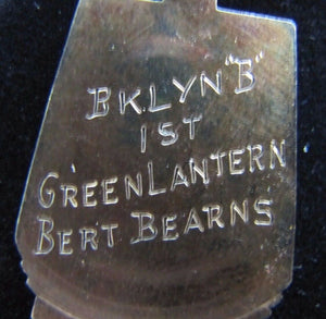 1930s BROOKLYN EAGLE BOWLING Sports 1st PLACE Medallion XX GREEN LANTERN BB