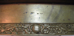 CHINESE FOO DOGS Old Brass Tray Card Tip Pen Pencil Tirnket Ornate Asian China