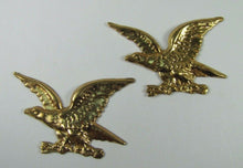 Load image into Gallery viewer, Old Brass EAGLES Decorative Ornamental Hardware Adornments Detailed Figural Pair

