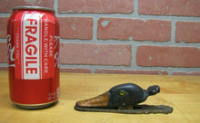 Load image into Gallery viewer, Antique Cast Iron Duck with Glass Eyes Paperclip Paperweight Decorative Desk Art
