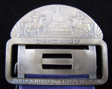 Load image into Gallery viewer, 1938 NATIONAL ASSN of RETAIL DRUGGISTS CHICAGO Convention Ribbon Medallion

