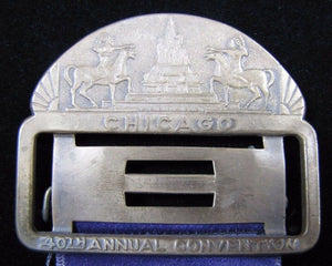 1938 NATIONAL ASSN of RETAIL DRUGGISTS CHICAGO Convention Ribbon Medallion