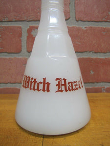 WITCH HAZEL Antique Clambroth White Milk Glass Apothecary Barber Medicine Bottle