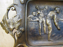 Load image into Gallery viewer, Antique Bronze Saloon Bowling Cigar Ashtray Rat Pins Ball Tankard ornate tray
