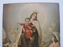 Load image into Gallery viewer, Antique Tin LItho Religious Spiritual Artwork Wonderful Early Ornate Litho Panel
