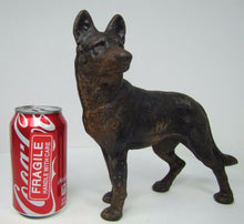 Load image into Gallery viewer, Antique GERMAN SHEPHERD Doorstop Cast Iron Old Decorative Art Dog Statue
