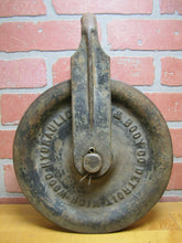 Load image into Gallery viewer, WOOD HYDRAULIC HOIST &amp; BODY Co DETROIT MICH Old Cast Iron Tackle Pulley Tool
