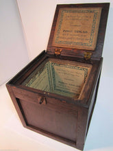 Load image into Gallery viewer, PUBLIC COAL Co PHILA Pa Old Advertising CIGAR HUMIDOR Wooden Box CELOTEX
