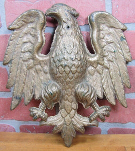 Antique Cast Iron EAGLE Wall Mount Decorative Art Plaque Universal Co Pat Pend