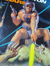 Load image into Gallery viewer, Orig 1980s CompuServe MEGAWARS Video Game Promo Poster &#39;Crush the Kryon Empire&#39;
