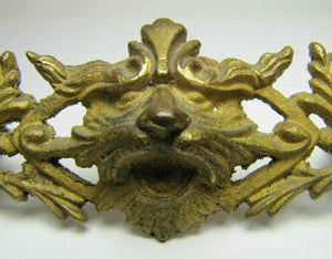 MONSTER BEAST DEVIL DOG Pair Victorian Pulls Bronze Brass Architectural Hardware