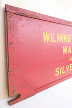 Load image into Gallery viewer, WILMINGTON BALTIMORE WASHINGTON &amp; SILVER COMET Old Train RR Station Sign 2 Sided
