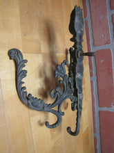 Load image into Gallery viewer, Antique 19c Bronze Flame Finial Ornate Hanger Hooks Decorative Arts Hardware A
