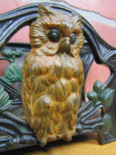 Load image into Gallery viewer, OWL JUDD Co Antique Letter Holder Rack Cast Iron Old Multi Color Painted Finish

