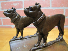 Load image into Gallery viewer, B&amp;H BRADLEY HUBBARD BULLDOG Boston Terrier Dog Antique Bookends Art Statues
