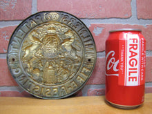 Load image into Gallery viewer, Antique Embossed Brass MILNERS PATENT FIRE-RESISTING SAFE Plaque Sign Ornate

