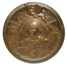 Load image into Gallery viewer, COLUMBIAN EXPO CHICAGO 19c Bronze Plaque Discovery of America TONETTI PARIS 1892

