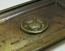 Load image into Gallery viewer, Art Nouveau Antique Decorative Arts Bronze Tray Ornate Flowers Desk Dresser

