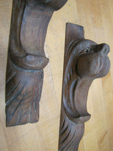 Load image into Gallery viewer, Antique Wood Hand Carved Beast Monster Heads Architectural Hardware Elements
