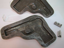 Load image into Gallery viewer, Old Chocolate Mold figural tin metal rare old hard to find candy making two part
