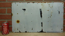 Load image into Gallery viewer, PRIVATE PROPERTY NO TRESPASSING 13x22 Original Old Porcelain Sign Junkyard Shop Industrial
