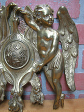 Load image into Gallery viewer, Antique Brass Cherubs Plaque Hardware Center Open Pool Cue Ball Return Peep Hole
