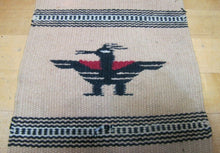Load image into Gallery viewer, Old Southwestern Whirling Log Thunderbird Chimayo Souvenir Sample Blanket Rug
