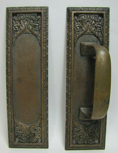 Antique Bronze Door PUSH & PULL Plates Exquisite Architectural Hardware Elements