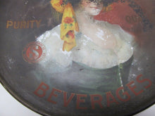 Load image into Gallery viewer, Antique Simpson Spring Beverages Tin Litho Ad Large Sign Tray early 1900s htf
