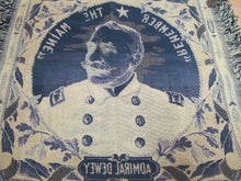 Load image into Gallery viewer, REMEMBER THE MAINE ADMIRAL DEWEY Old Tapestry Artwork Textile Decorative Arts
