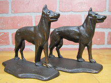 Load image into Gallery viewer, GERMAN SHEPHERD Guard Dogs Old Bookends Cast Iron Decorative Art Statues
