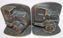 Load image into Gallery viewer, Old MACK TRUCK Bookends Bronze Brass High Relief Decorative Art Statue
