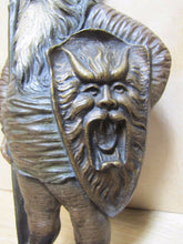 Load image into Gallery viewer, BRADLEY &amp; HUBBARD Cast Iron WARRIOR GNOME ELF MAN KRAMPUS Antique Doorstop B&amp;H
