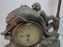 Load image into Gallery viewer, Antique Merman Dauphin Koi Fish Waves Decorative Figural Lamp Clock fabulous dtl
